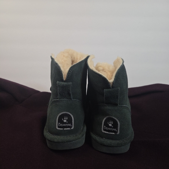 BEARPAW Kerri Dark Green Lace-Up Boots | Wool & Sheepskin | NeverWet™ | NWOT 6 - Picture 8 of 16